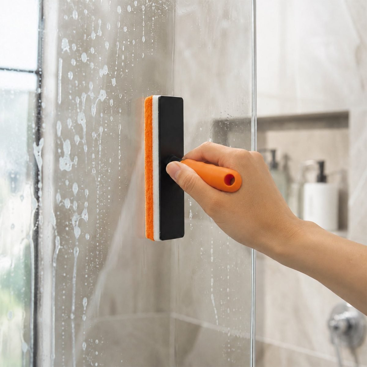 2 in 1 Window Cleaning Wiper with Scrubber Pads and Long Handle, photo 3