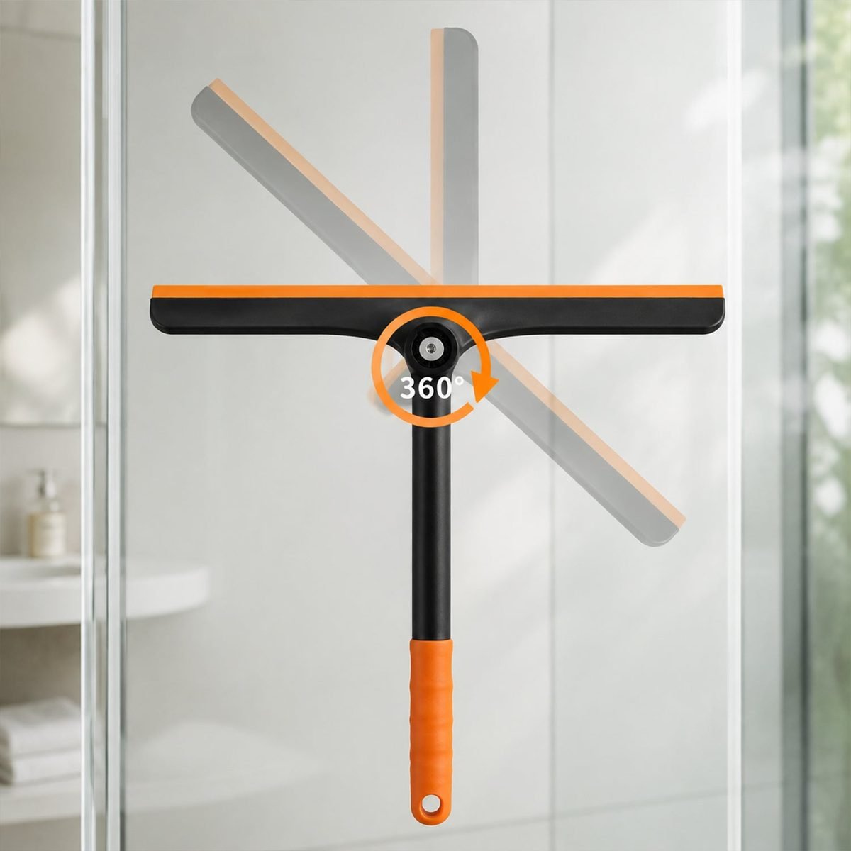 2 in 1 Window Cleaning Wiper with Scrubber Pads and Long Handle, photo 6