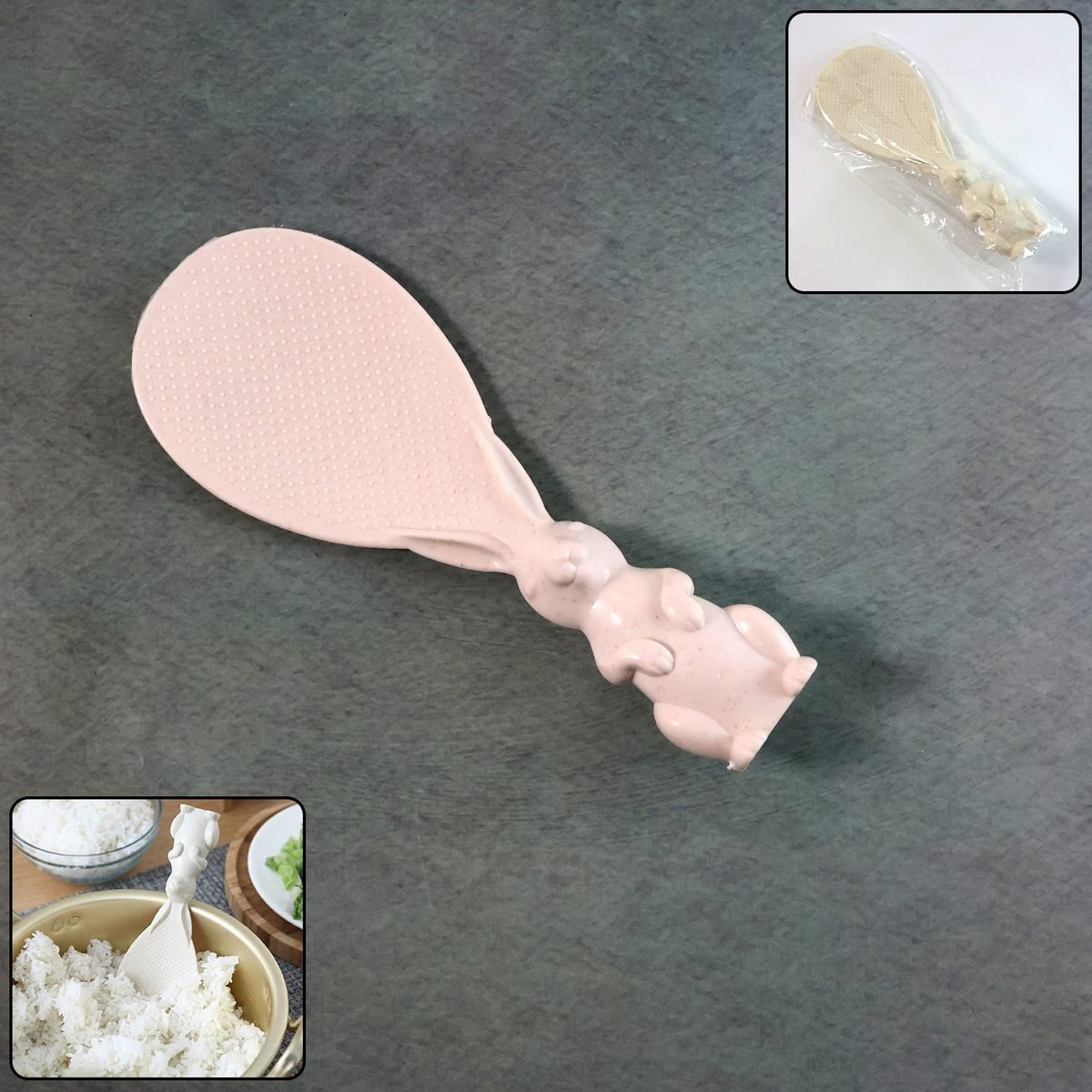 Bunny Handle Rice Serving Spoon, Plastic Paddle for Rice, photo 2