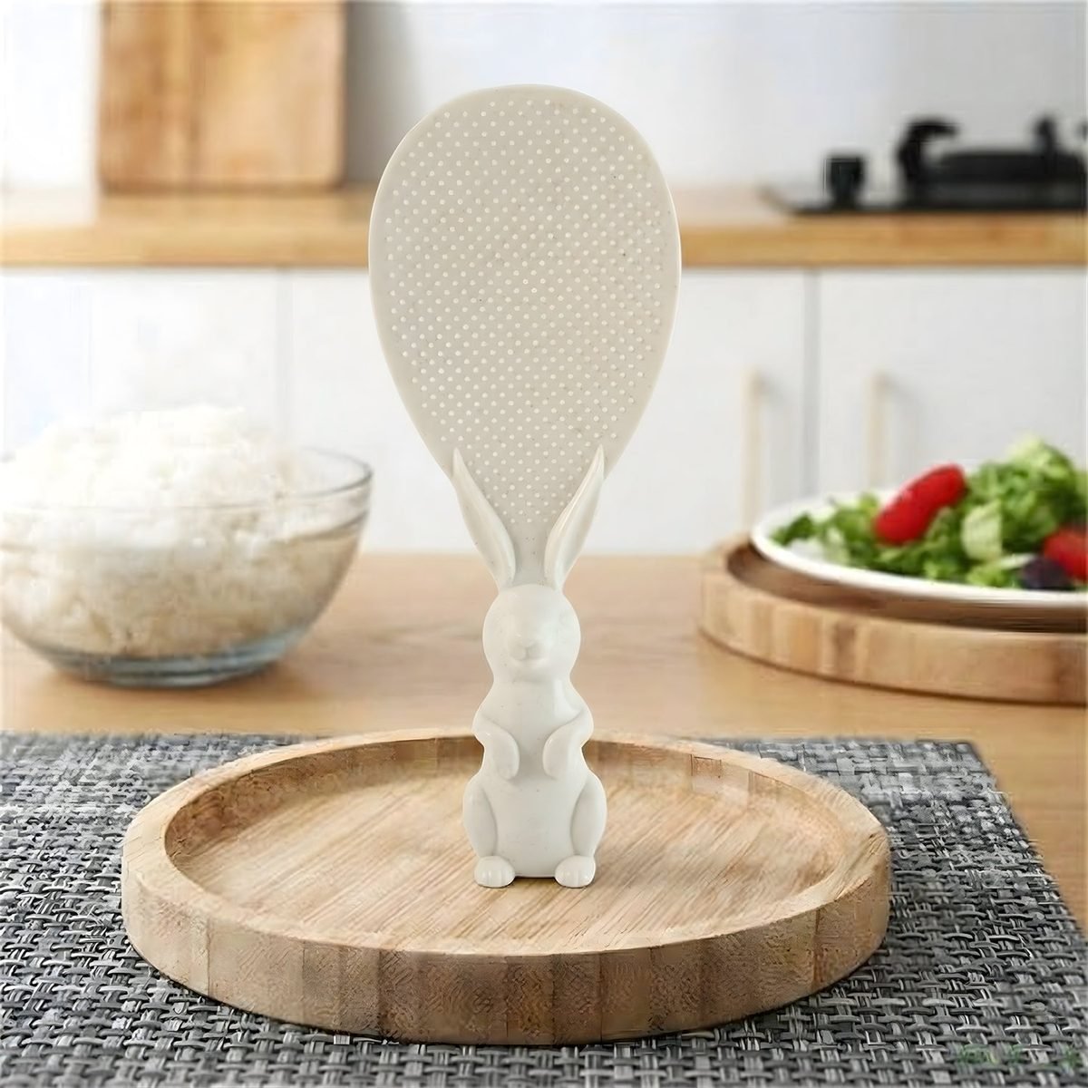 Bunny Handle Rice Serving Spoon, Plastic Paddle for Rice, photo 3