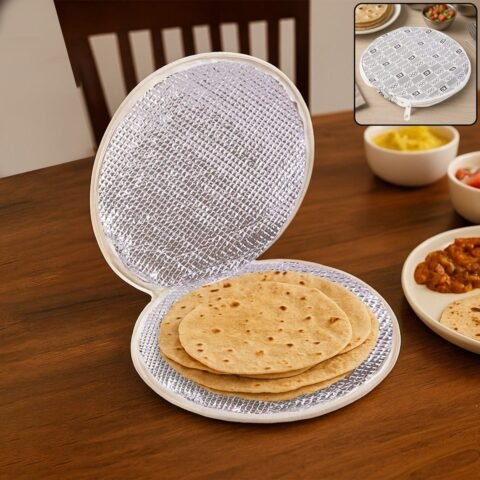 Insulated Roti Cover with Zip, 23 x 23 cm