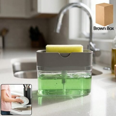 Kitchen Soap Dispenser with Sponge Holder, 13 oz Pump