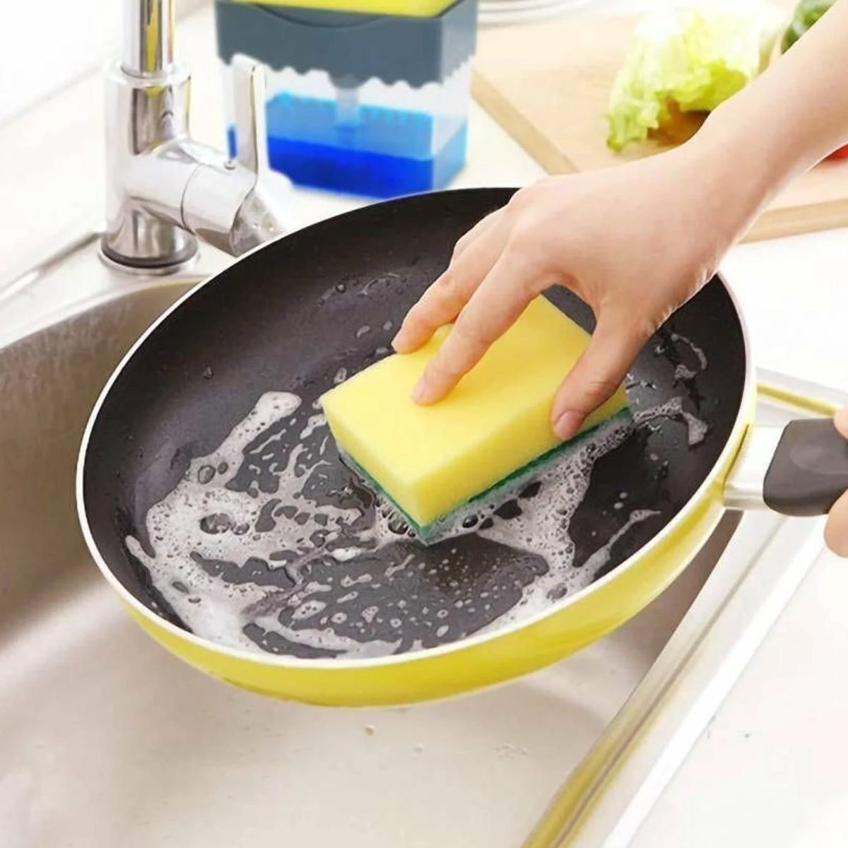 Kitchen Soap Dispenser with Sponge Holder, 13 oz Pump, photo 2
