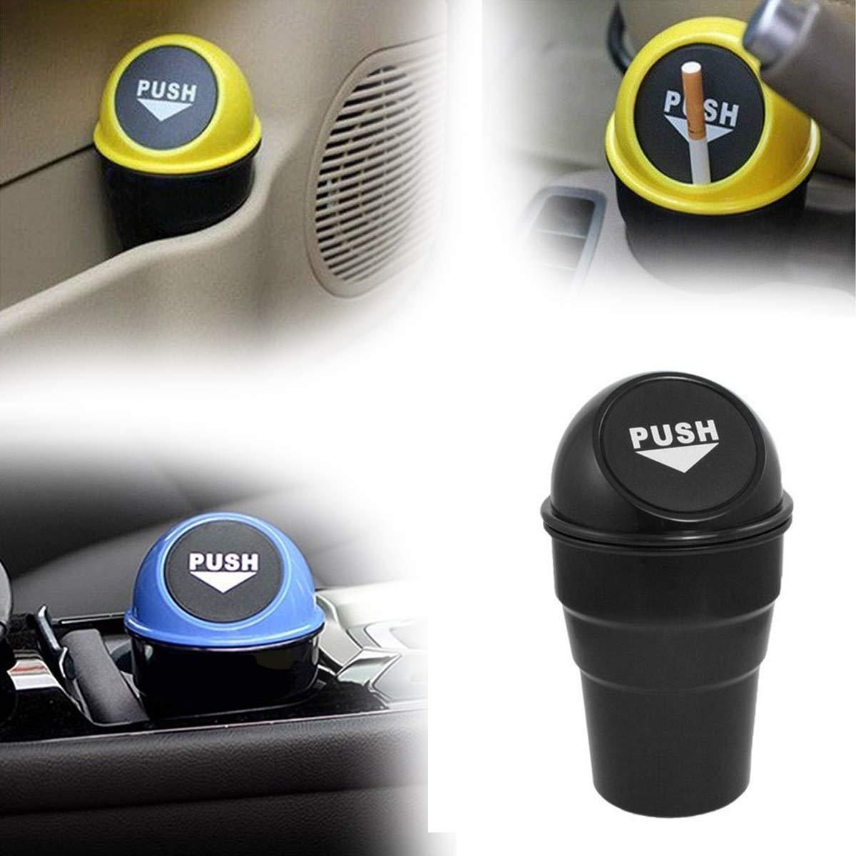 Mini Car Dustbin with Push Lid for Cup Holder or Door Pocket, photo 5