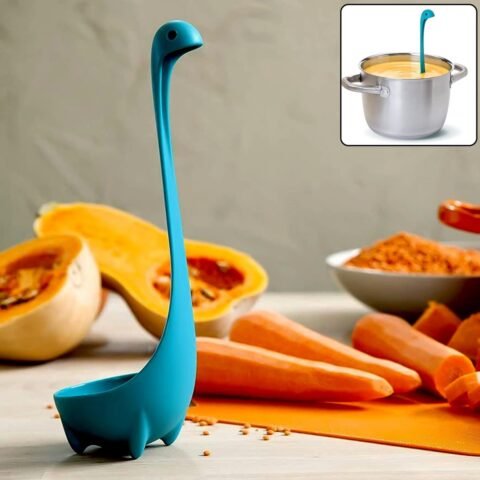 Silicone Soup Ladle with Strainer and Steel Core, 24 cm