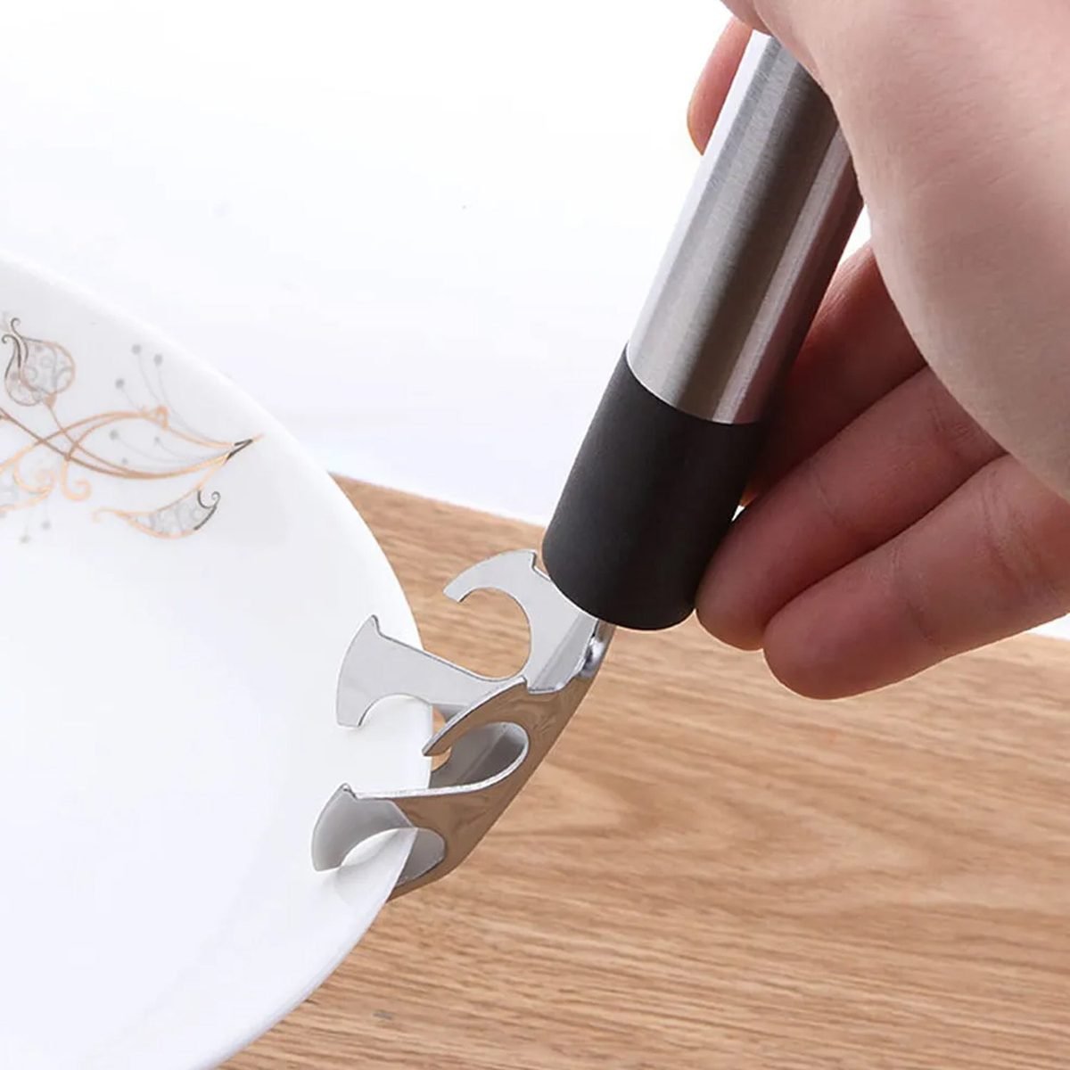 Stainless Steel Hot Plate Gripper with Heat-Safe Handle, photo 5