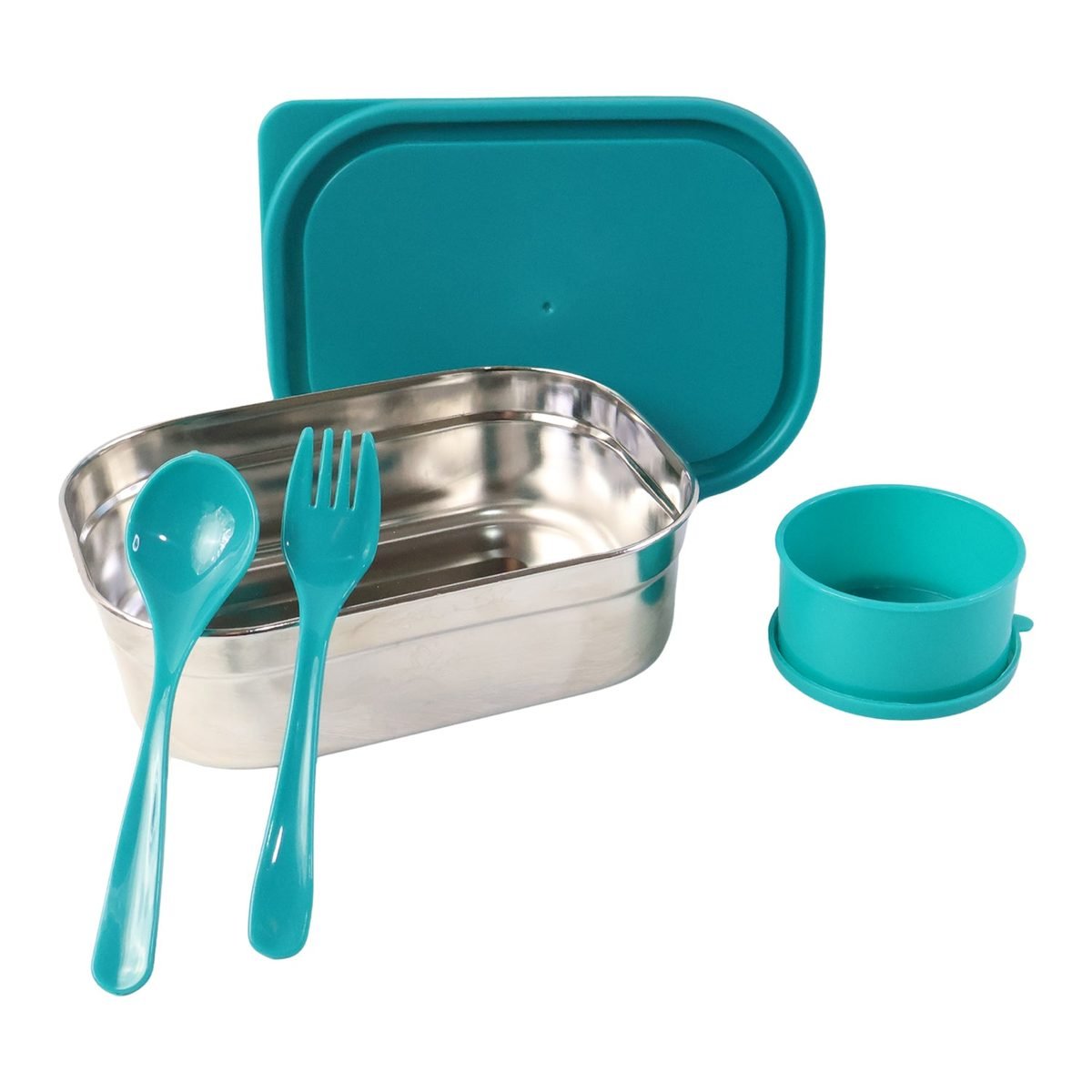 Stainless Steel Lunch Box with Snack Container and Cutlery, photo 4
