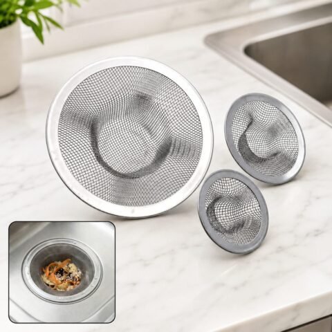 Stainless Steel Sink Strainer Jali for Kitchen Sink, Set of 3
