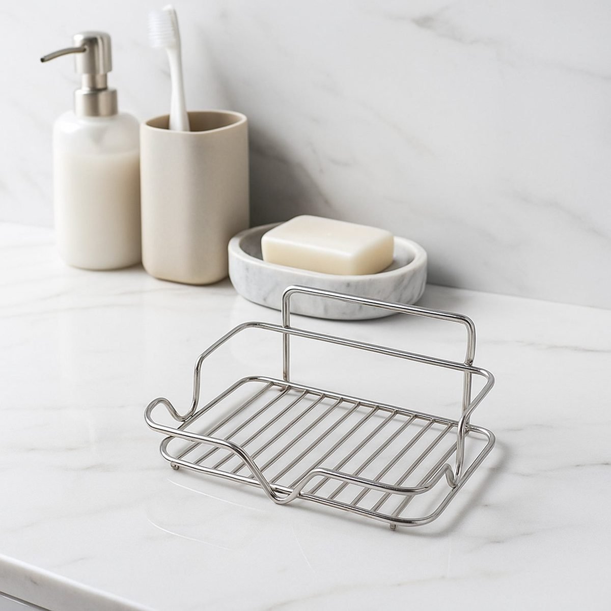 Stainless Steel Soap Holder with Open Bar Fast Drain Design, photo 4