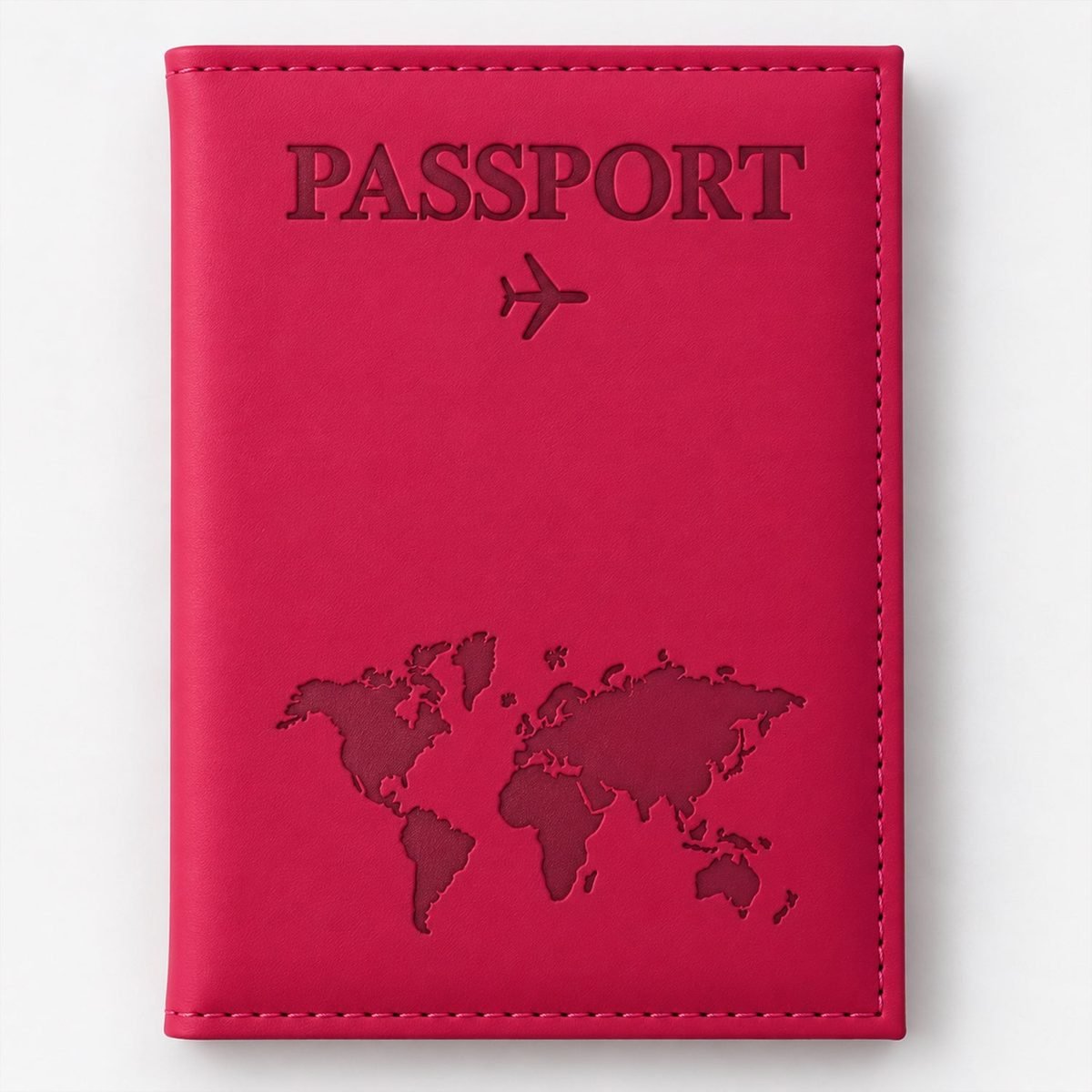 Travel Passport Holder Wallet with Zip, World Map Design, photo 4
